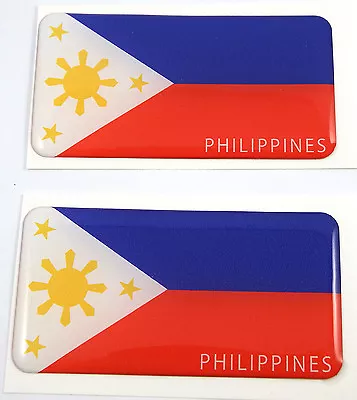 $6.99 • Buy Philippines Philippine Flag Domed Decal 3D Sticker Emblem 2.6  Se Tof 1 Or 2 