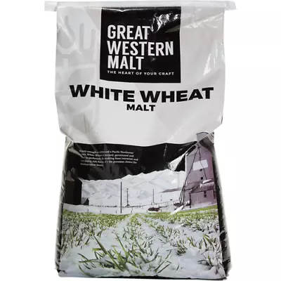 55 Lb - White Wheat Base Malt - Great Western Malting - Beer Brewing Grains • $112