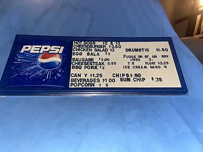 Vintage Pepsi Menu Board W/ Letters& Numbers • $299