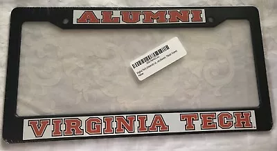 Alumni  Decal Plastic License Plate Frame [Black - Car/Truck] Virginia Tech • $13