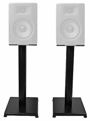 Pair 21” Black Steel Studio Monitor Speaker Stands For M-Audio BX8 D3 Monitors • $64.95