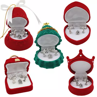 Miniature Nativity Metal Figures In Velvet Gift Box Christmas Decoration • £7.59