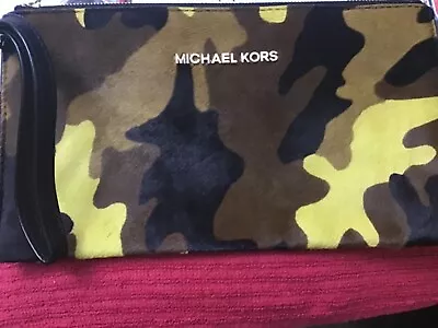 Michael Kors Clutch - Bedford Camo Calf-Hair Wallet Wristlet • $200