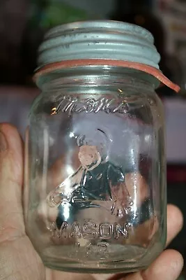 Vintage 1 Pt Clear Mom's Mason Jar NOS Lid Item # A - 4372 • $18.99