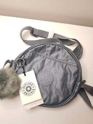 £29.99 • Buy BNWT Kipling Avaros Steel Grey Metallic Crossbody Bag RRP £63