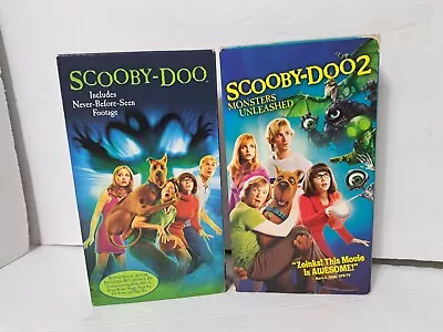 Scooby-Doo VHS Lot The Movie 1 & 2 Monsters Unleashed - TESTED • $24.99