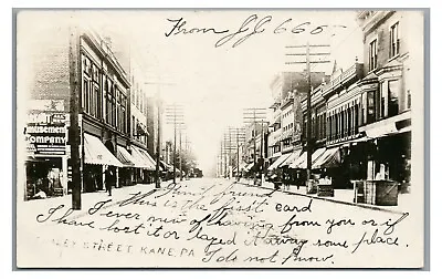 RPPC Fraley Street KANE PA McKean County Vintage Real Photo Postcard • $26.99