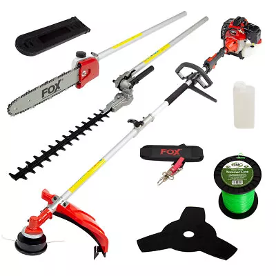 FOX 4 In 1 Garden Multi Tool Hedge Cutter Chainsaw Trimmer Cutter & 262m Spool • £169.99