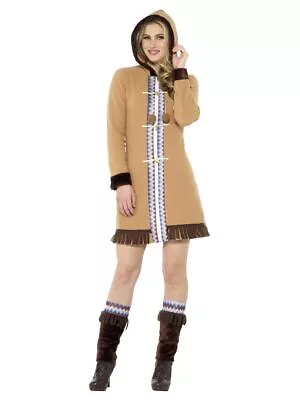 Arctic Lady Costume - Stylish Brown Outfit For Winter Fantasy Dress-Up • £18.48