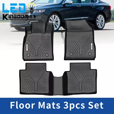3D Floor Mats Liner For 2014-2020 Chevy Impala Black Front Rear All Weather 3PCS • $77.34