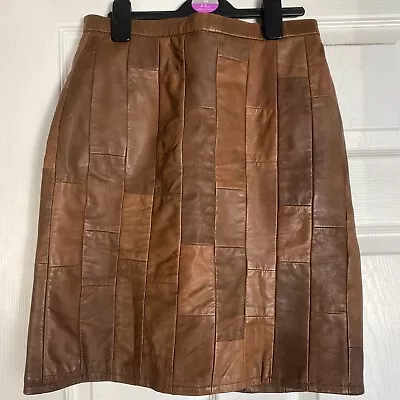 Brown Real Leather Skirt • £12