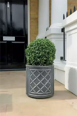 Stewart 5107031 32 Cm Round Lead Effect Planter - Pewter • £23.99