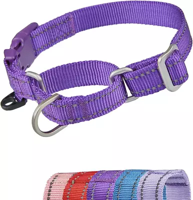 Reflective Martingale Dog Collars Escape-Proof Anti-Pull Training Coller With Sa • $27.06