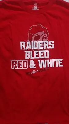 MSOE Raiders Bleed Red & White Hanes Tagless Shirt Mens Size L Large • $4.55