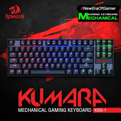 $69.99 • Buy REDRAGON K552 Gaming Mechanical Wired Splash-proof Water Keyboard 87 Keys AU