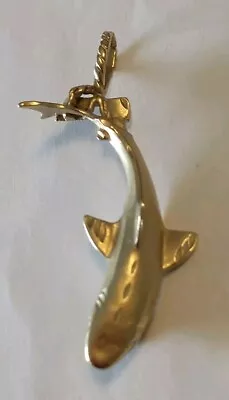 Vintage 14K Gold Shark Pendant • $610