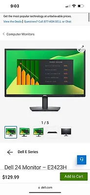 Dell UltraSharp U2412MB 24  TFT LCD Monitor - Black • $85