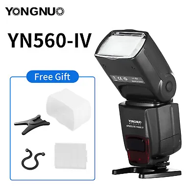 YONGNUO YN560IV GN58 Wireless Flash Light Speedlite With Diffuser For DSLR Photo • £99.99