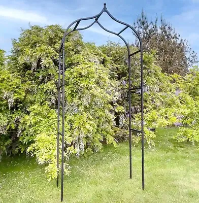Tom Chambers Baroque Metal Garden Arch - Gothic Traditional Black Sturdy Arch  • £69.95