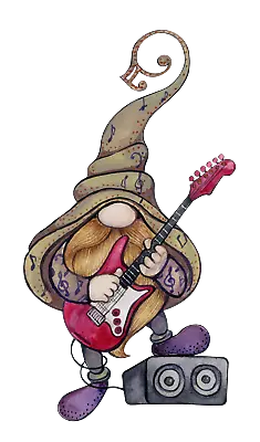 Music Gnome Stickers Vinyl Decal Wall Art Window Door Bumper Fridge Car  R01 • £3.91