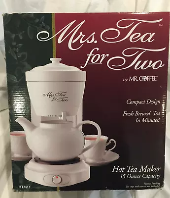 Mrs Tea For Two Electric By Mr Coffee Hot Tea Maker  15oz Teapot HTM11 Sealed • $75.99