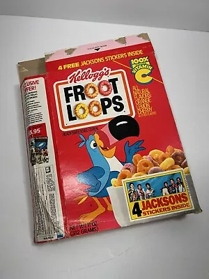 The Jacksons 1984 Kellogg’s Fruit Loops Cereal Box W/ Stickers Michael Jackson • $50