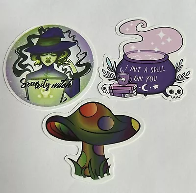 Witch Cauldron I Put A Spell On You Mushroom Stickers Scapbooking Decorations • $3