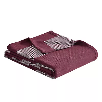 Eddie Bauer Cotton Blanket (Boylston Stripe-Dusty Red) • $24.99