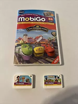 Vtech Mobigo Games Toy Story  3 Mickey Mouse Clubhouse ChugginTon Lot Of 3 • $11.95