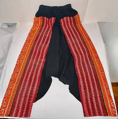 Hmong Sarouel Drop Crotch Pants Unisex Elastic Waist (22W-32W) Fun • $55