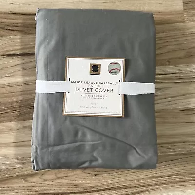 Pottery Barn Teen Major League Baseball Patch Duvet Cover - Twin - Gray • $45