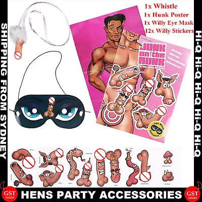 Stick The Junk On The Hunk Hens Night Party Game Dick Willy Pecker Bachelorette • $7.99