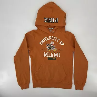 Miami Hurricanes Sweater Womens Medium Orange White UM Football Hoodie • $2.99