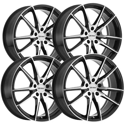 (Set Of 4) Petrol P0A 19x8 5x112 +32mm Black/Machined Wheels Rims 19  Inch • $959.96