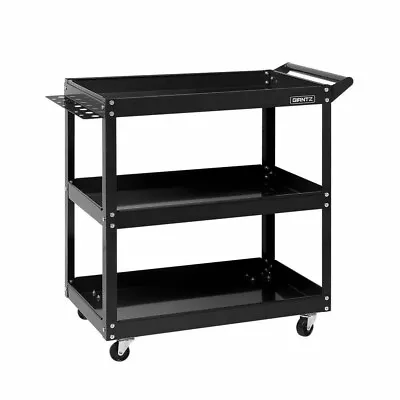 Giantz 3-Tier Tool Cart Trolley Toolbox Workshop Garage Storage Organizer Black • $59