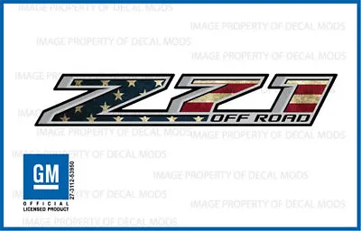 Set Of 2: 14 - 18 Z71 Off Road Decals Stickers USA American Flag Worn FWFLAG • $23.96