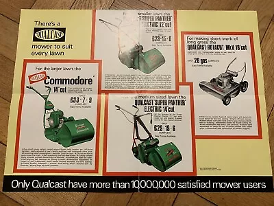 Qualcast Petrol Lawn Mower Leaflet / Brochure Commodore Panther Rotacut • £29.99