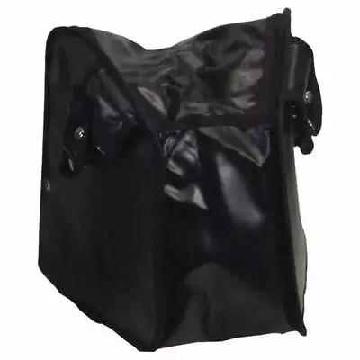 Black Tri-Walker Vinyl Bag - Wipe-clean Shopping Grocery Bag Press-stud Fastener • £19.49