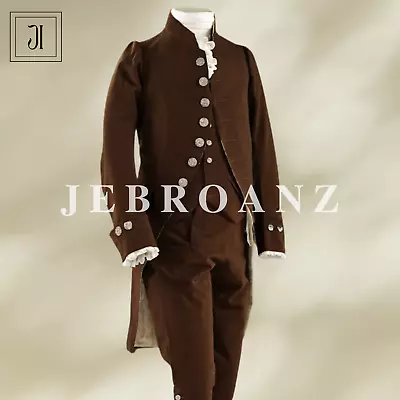 New Men's Wool 18th Century Tailcoat Military Frock Coat - Colonial Outfit • $199.99