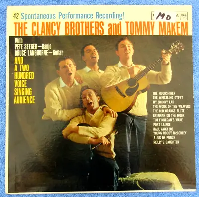 VTG 1961 Album A SPONTANEOUS PERFORMANCE RECORDING Clancy Brothers & Tommy Makem • $5