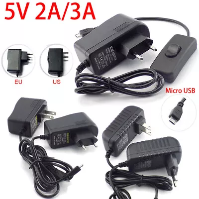 5V 2A 3A Micro USB AC Adapter DC Wall Power Supply For Raspberry Pi /Switch Braw • $6.48