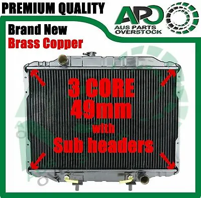 $433.35 • Buy Copper Brass 3 Row Radiator For Mitsubishi Delica Express L300 Starwagon 86-07
