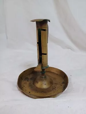 Candle Stick Holder Courting 3 Level Adjustable Slide Metal 6  X 5  Primitive • $19