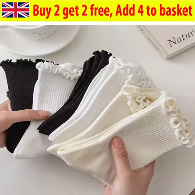 $5.93 • Buy Women Short Ruffle Socks For Girls Fashion Cotton Cute Low Tube Woman Sock Lu