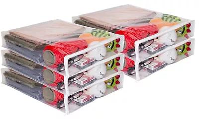 5-Pack Clear Vinyl Zippered Storage Bags 15 X 18 X 3 Inch • $16.99