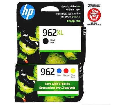 4 Pack HP 962XL Black & 962 Cyan/Magenta/Yellow Original Factory Sealed New25/26 • $82.77