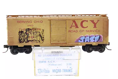 N Scale Weathered Micro-trains Boxcar With Graffiti • $19.95