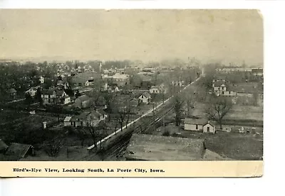 Aerial View-Houses-Buildings-La Porte City-Iowa-Vintage B/W Postcard • $8.99