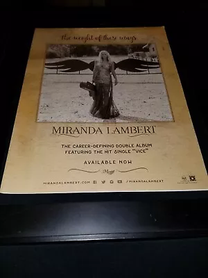 Miranda Lambert The Weight Of These Wings Rare Original Promo Poster Ad Framed!  • $53.01