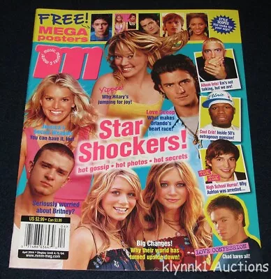 M Magazine April 2004 Ashton Kutcher Olsen Twins The OC. Guys Orlando Bloom • £12.04